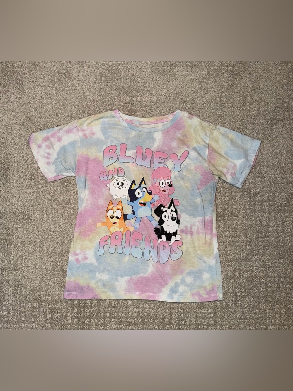 Kids Tie Dye Bluey Shirt Size M